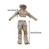 1/6 Scale Figure Hooded Coat with Pants Dress Up Casual Stylish Retro Long Sleeve Top Outfit for