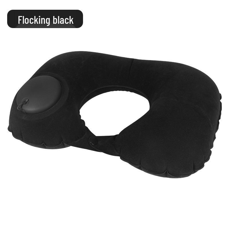 Inflatable U-Shaped Travel Pillow Set: Portable Neck Support for Airplane Journeys
