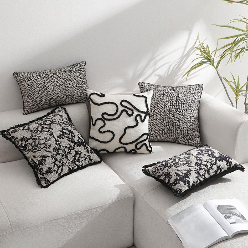 Elegant Jacquard Pillowcase Square Cushion Cover Home Decor Throw Pillowcover  Sofa/Bed