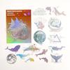 45 Sheets Gold Foil Laser Sticker Pack Sparkling Holographic Effect Self-Adhesive For Journal Scrapbook DIY Craft Decoration