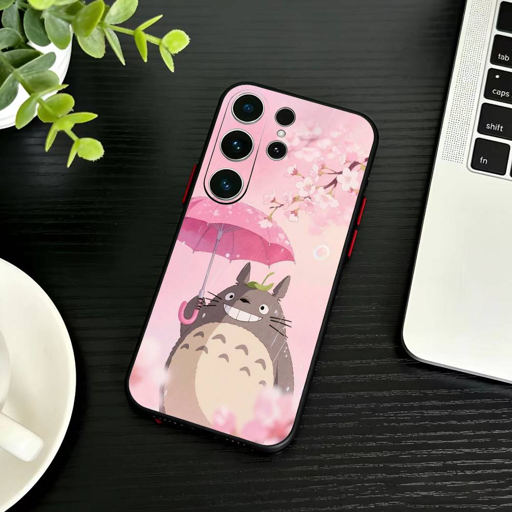 

Cartoon O-Totoro-ES Phone Case For Samsung S26,S25,S24,S23,S22,S21,S20,Plus,Fe,Lite,Others Black Cover Samsung S21lite