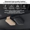 Car Glasses Holder Eyeglass Mount Glasses Hanger Clip PU Leather Car Glasses Holder Protective Sunglass Visor Clip Eyeglasses