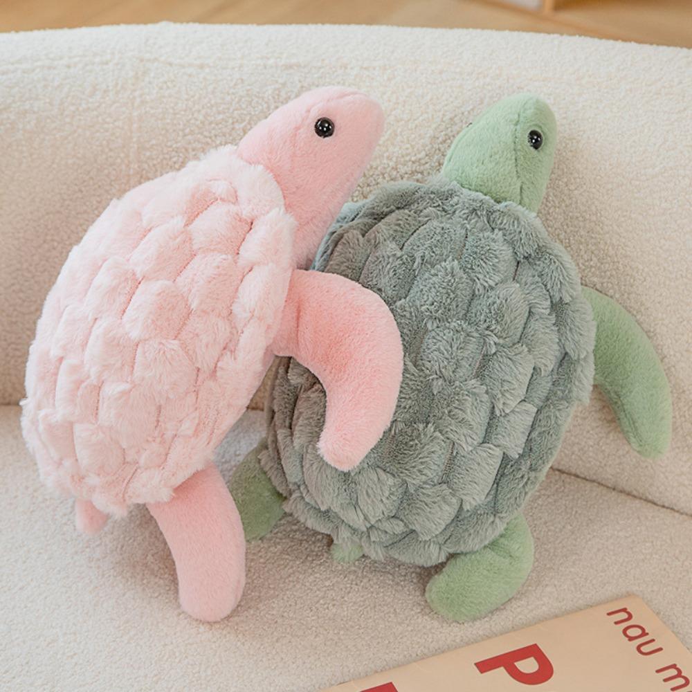 Plush Cute Turtle Stuffed Animals Pink Tortoise Pillow Plush Doll Sea Turtle Plush Toy  Girl