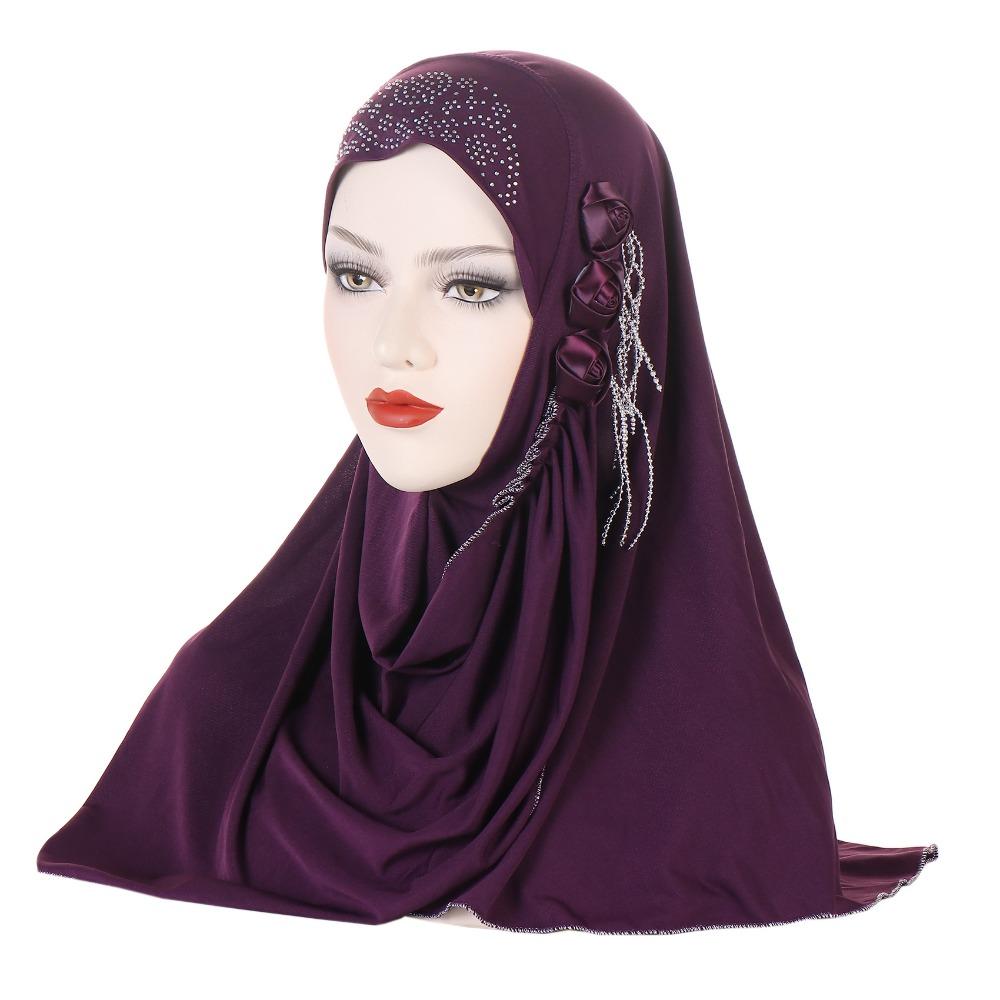 

Modest Wear Women s Hijabs Floral Islamic Headscarf Classic Instant Turban Ladies Scarf