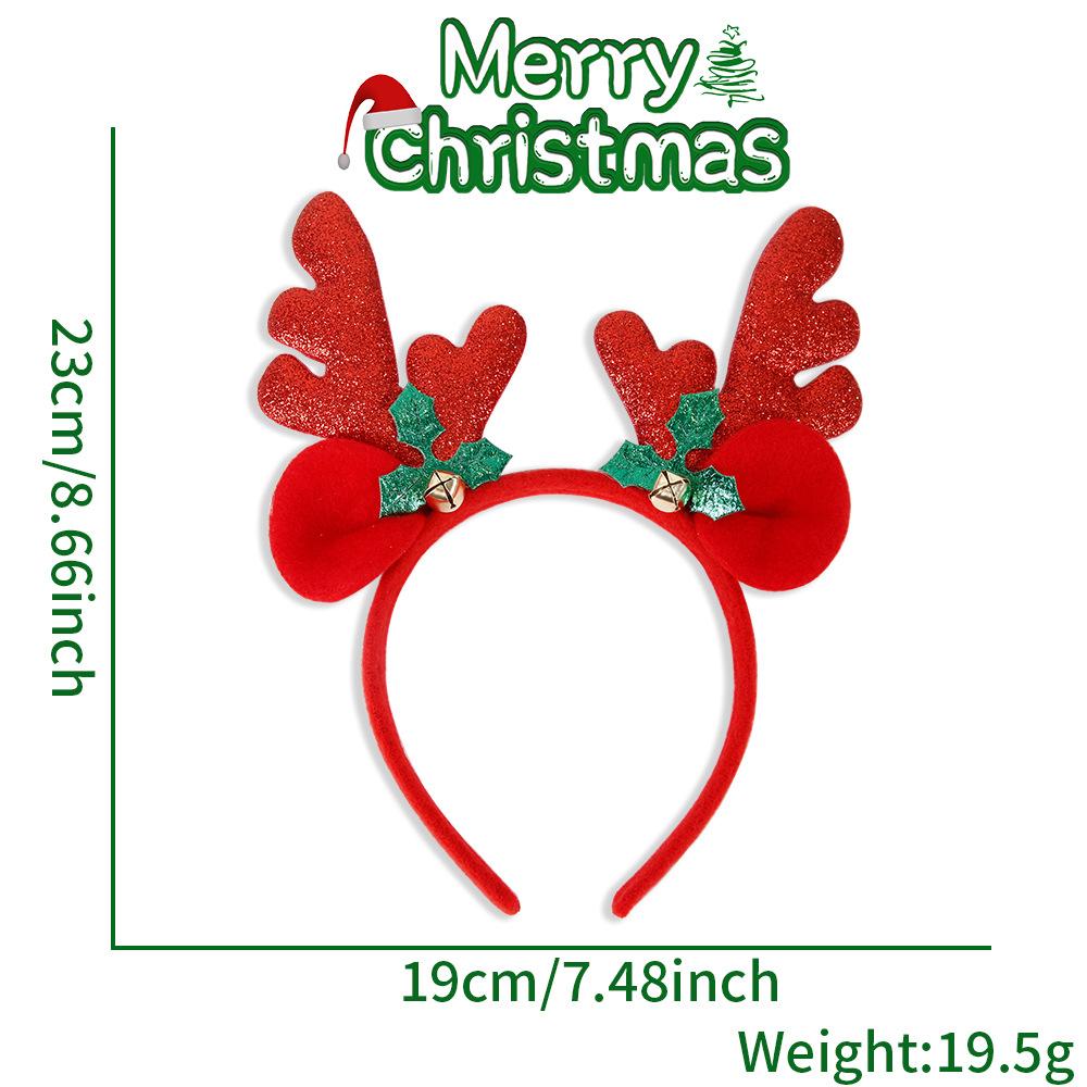 Christmas Headband Comfortable Reindeer Antlers Headband Christmas Hair Hoop Festive Xmas Hair Accessories For Holiday Contest