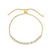 Fashion Single Row Diamond Bracelet Metal Light Luxury High-end Square White Diamond Chain Stainless Steel Bracelet