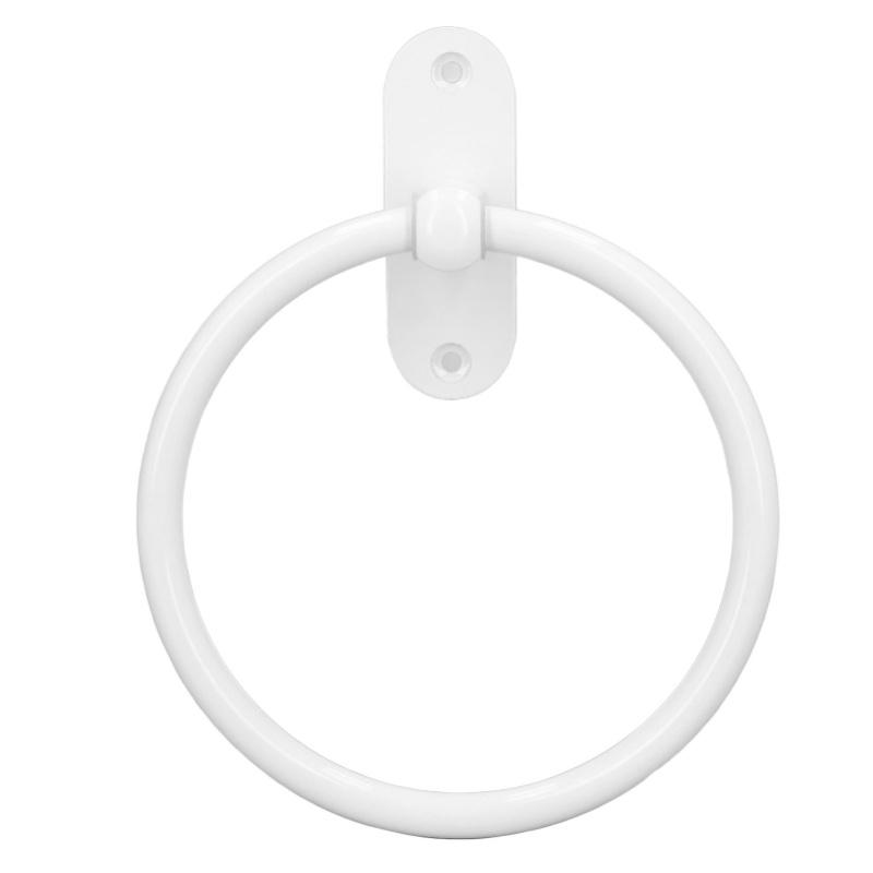 Bathroom Towel Holder Aluminium Alloy Space Saving White Elegant Style Washroom Hand Towel Rings For Hotel