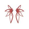 Wind Claw Chain Alloy Butterfly Diamond Flower Earrings Women'S Creative Retro Temperament Earrings Bow