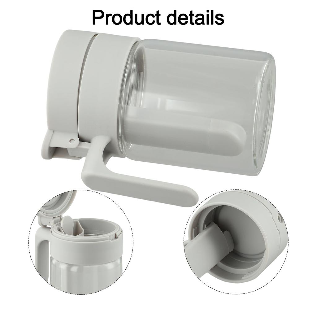 User Friendly Seasoning Container with Clear Glass and Space Saving Design