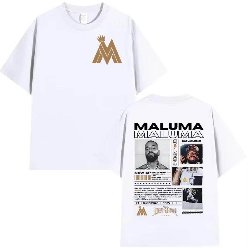 Rapper MALUMA Tour 2026 Grafik T-Shirt Unisex Damen Retro Mode Kurzarm T-Shirt Unisex Hip Hop Oversized T-Shirts Streetwear