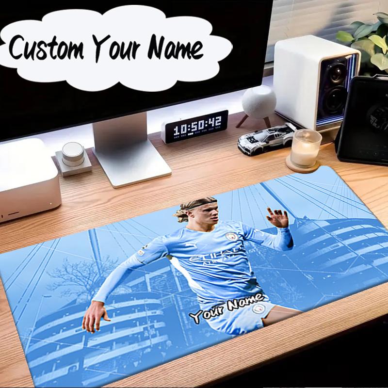 Custom Name Mouse pad Haaland Player Pose Mouse Pad Desk Mat, Non-Slip Rubber Backer Pad For Computer Notebook Gaming Mouse Pad Birthday Gift