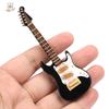1pc Mini Electric Guitar Wooden Miniature Guitar Model Musical Instrument Guitar Decoration Gift Decor For Bedroom Living Room