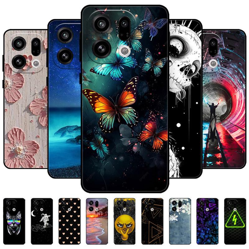 Für OPPO Find X9 X9Pro Hülle Weiches Silikon Schwarzes TPU Schutz-Rückseite Für OPPO FindX9 X 9Pro Handyhülle Stoßfester Stoßfänger
