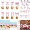 Embellishments Cake Party Butterfly Bow Picks Paper Birthday Celebration Decor