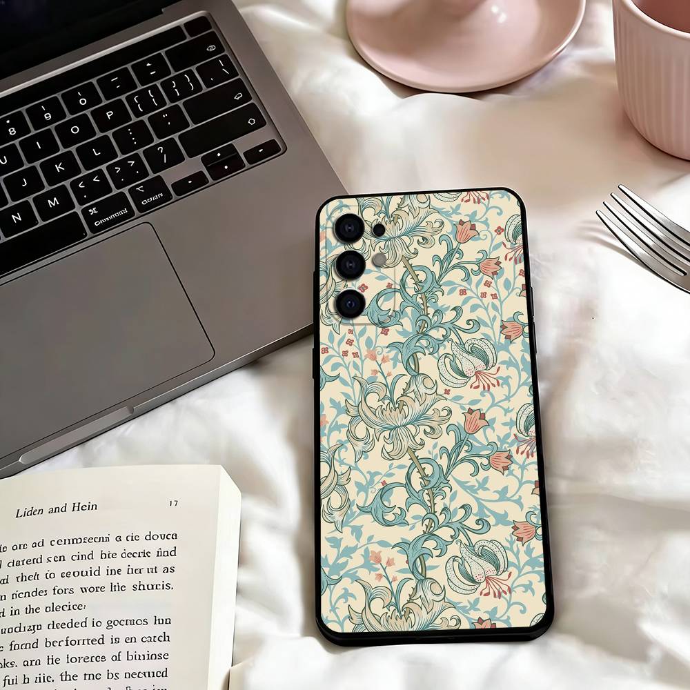 William-m Morris-s Thief Design Phone Case Black Silicone Soft For Samsung S25,S24,S21,S22,S23,S30,Ultra,S20,Plus,Fe,Lite
