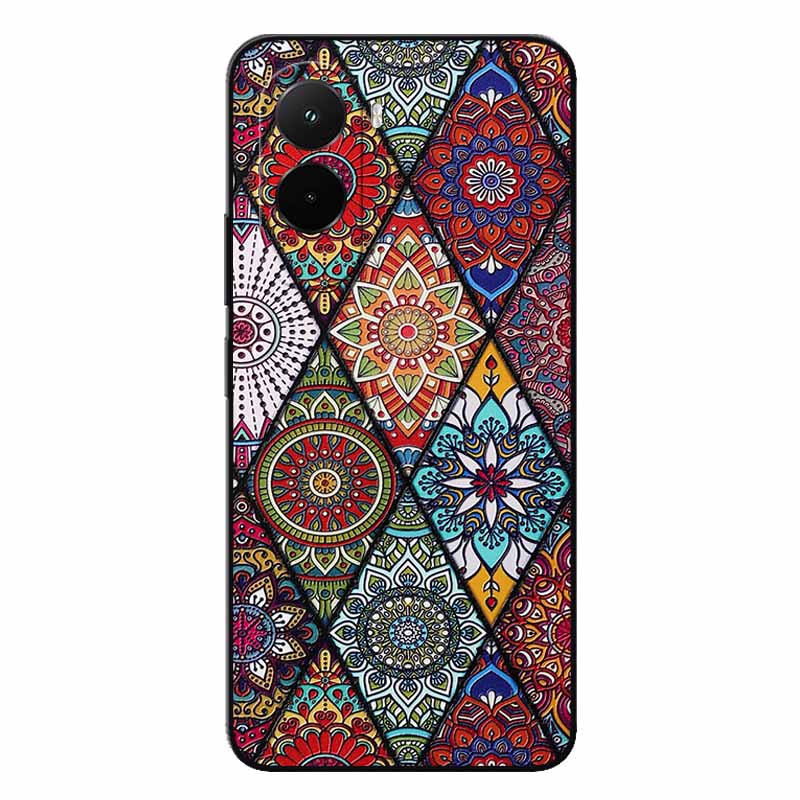 3D Relief Embossed Retro For Poco M7 4G Case Soft Silicone Back Cover For Xiaomi PocoM7 4G 3D TPU Relief Funda Poco M7  M7 4G 3D