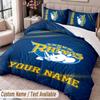 Leeds Rhinos Printed Bedding Set Custom Name Text 1 Duvet Cover 2 Pillowcases For Bedroom