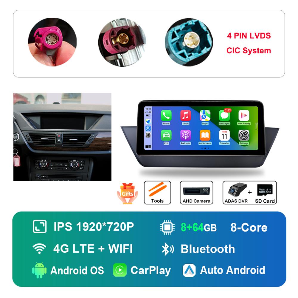 10.25 Inch for BMW X1 E84 2009 - 2015 CIC System 4G WiFi DSP Stereo Android Car Radio Multimedia Player GPS HD Touch Screen