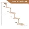 Estrutura de Escada de Gato de 5 Degraus Montada na Parede Prateleira de Escalada de Madeira Arranhador de Sisal para Gatos Montagem DIY Carga de 12kg para Brincar Dormir Escalar