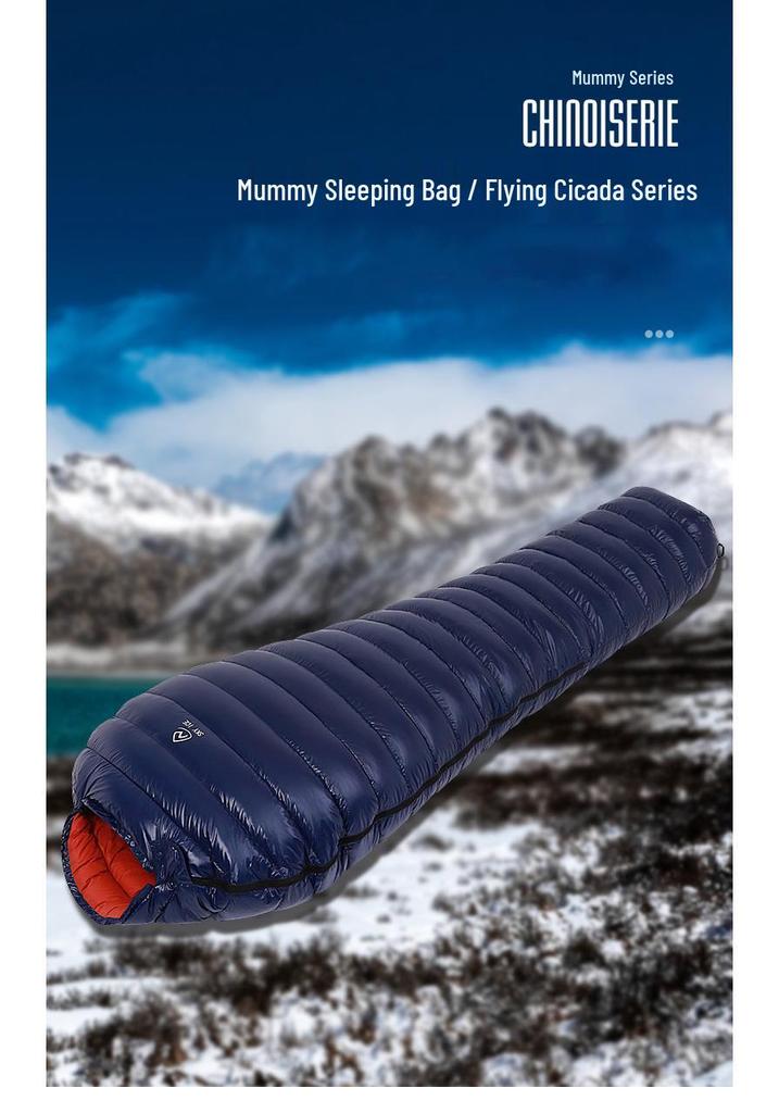SKY ICE Adult Mummy Down Sleeping Bag - Winter Goose Down for Cold Weather Camping