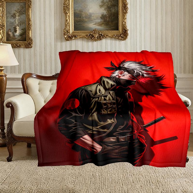 1pc Digital Print Nap Blanket, Naruto Blanket for Home Use, All Season Warmth, Christmas and Valentine's Day Gift Blanket
