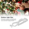 60Pcs Waterproof Roof Christmas Light Clips 1.8 X 2 X 8.5cm Outdoor Light Clips  Gutter Mounting
