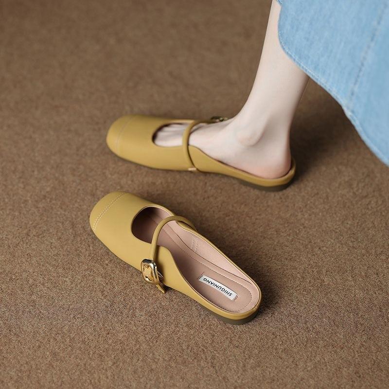 Fashion Rubber Slippers Cover Toe Shoes Slipers Women Slides Fashion Loafers 2025 Luxury Soft Flat Flat Shoes Female Slippers Casual Sli