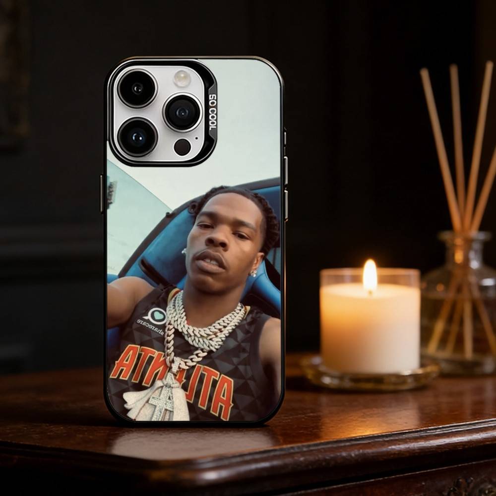 L-Lil Baby Rapper Phone Case For iPhone 17 16 15 14 13 12 11 Pro Max Plus Silver Matte Black Cover