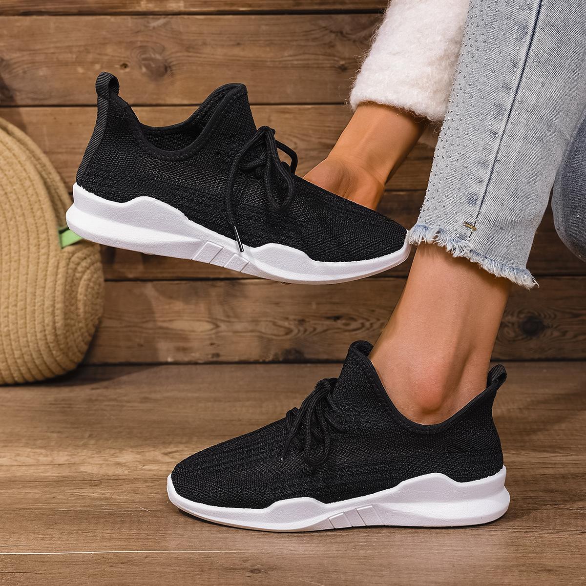 

Fashion Women s Platform Non-slip Low-top Shoes Spring and Summer Mesh Breathable Casual Shoes Light and Comfortable Walking Sneakers. 43 чёрный