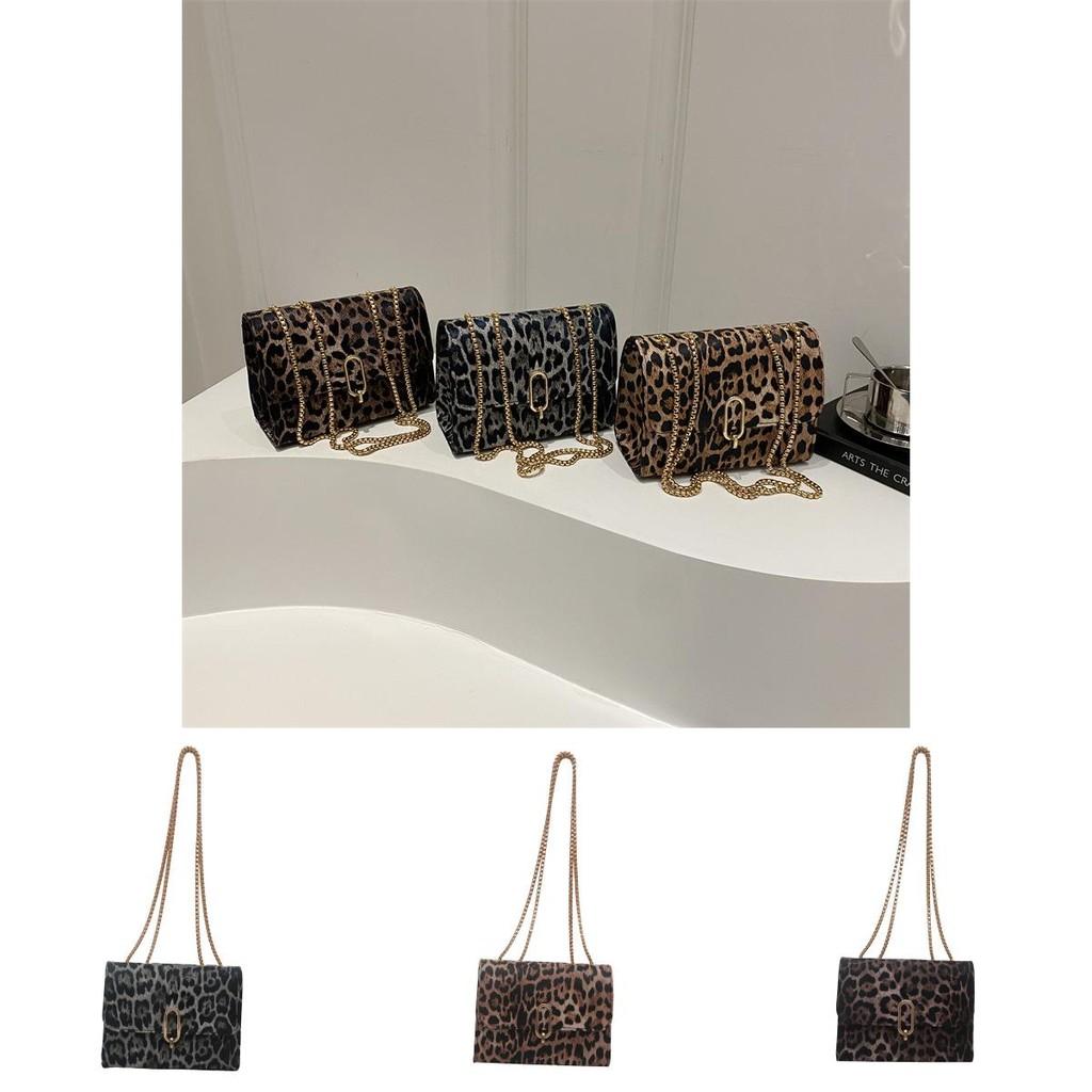 Stylish Women's Leopard Print Small Shoulder Bag For Autumn Winter Commute
