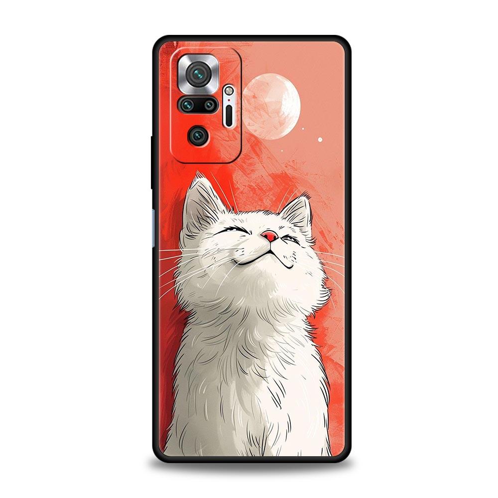 Daily Life of Cute Cats Phone Case For Xiaomi Redmi Note 14 13 5G 10 11 12 Pro Plus 4G 14C 13C 12C 10C Black Cover