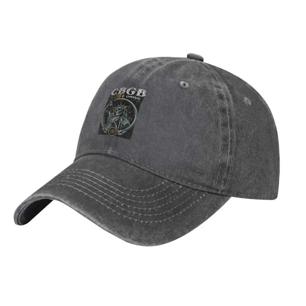 CBGB Vintage Punk Rock Statue Of Liberty Spider Web Design denim Hat Outdoor Adventures Mens Cap Cap Man Summer