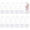 12sets Transparent PVC Single Rose Flower Packaging Boxes Rose Wrapping Boxes with Paper Base Rectangle White Finished Product: 8x8x28cm