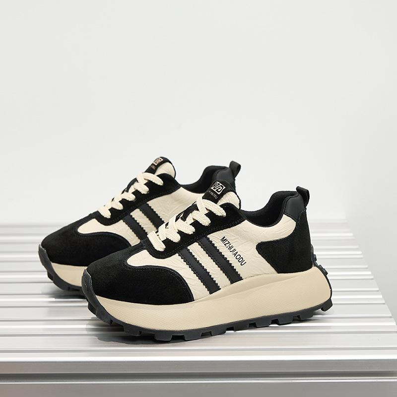 Sneakers New Forrest Gump Shoes Women's Fashion Trend Casual Shoes Daddy Shoes Versatile Thick-soled Height-increasing German Training Shoes