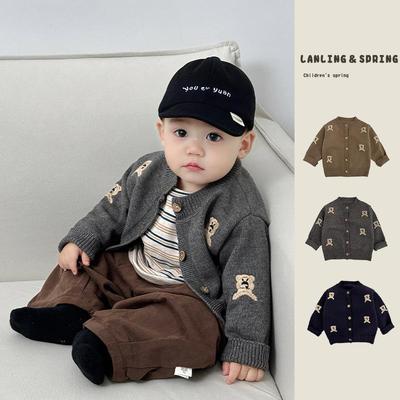 Nuovo Set Cardigan in Maglia Coreano per Ragazzi 2025 – Elegante & Carino per l'Autunno
