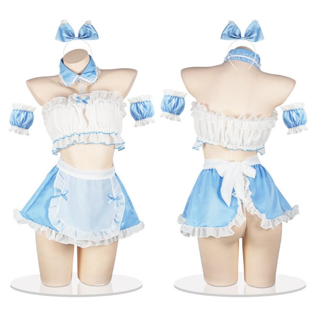 Domila Maid Sex Underwear Set Small Breasts Show Big Pure Wind Maid Clothing Cute Maid Uniform Set F7