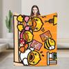 Yellow Duck Family Flannel Blankets Winter  Warm Soft Throw Blanket for Kids Outdoor Graphic Bedspread Sofa Bed Cover