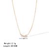 Stainless Steel Pendant Necklace for Women Luxury Light Fashionable Versatile Choker with Silver/Rose Gold/18K Gold Plating