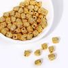 7X5.5MM Brass Metal Beads 18K Gold Plated Irregular Geometry Spacer Beads Bracelet Beads Jewelry Making Supplies Wholesale