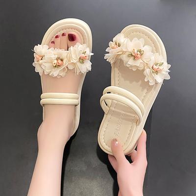 Women's Sweet and Fashionable Casual Slippers New Vacation Beach Sandals Thick Sole Slippers