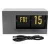 Orologio da scrivania a flip 12H AM PM a batteria, flip automatico, orologio da tavolo elettronico moderno con luce LED per camera da letto