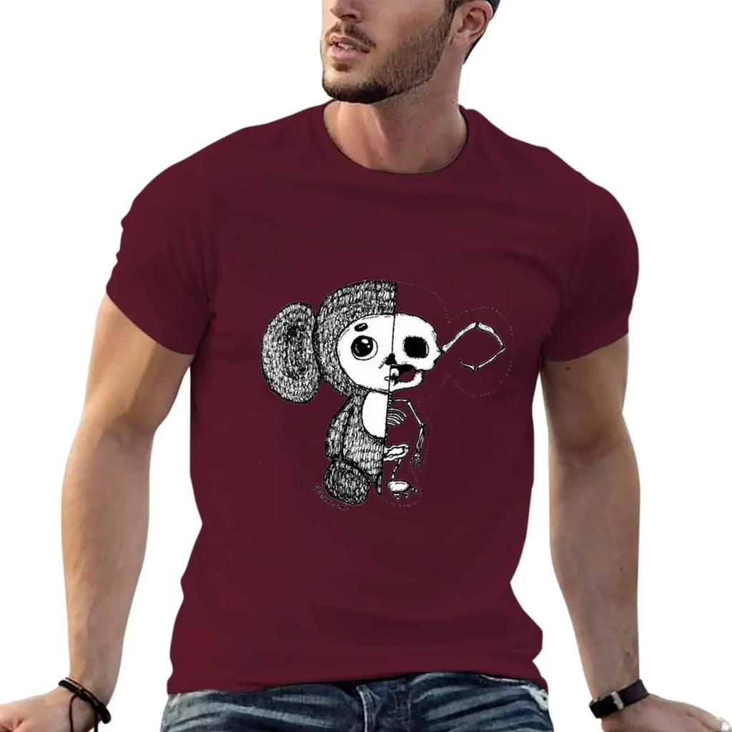 Cheburashka and inner beauty T-Shirt summer clothes cute tops Blouse black t-shirts for