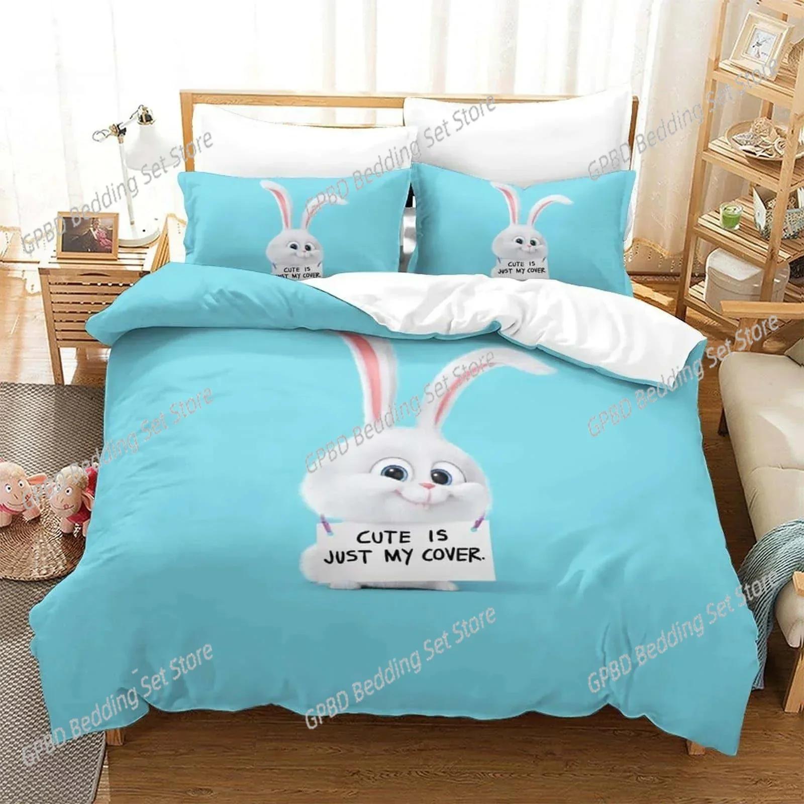 

3D Print Cartoon The Secret Life Of Pets Bedding Set Bedroom Soft Modern Bedspreads Comefortable Duvet Cover Quilt Pillowcase EU Single(135*200cm)3pcs