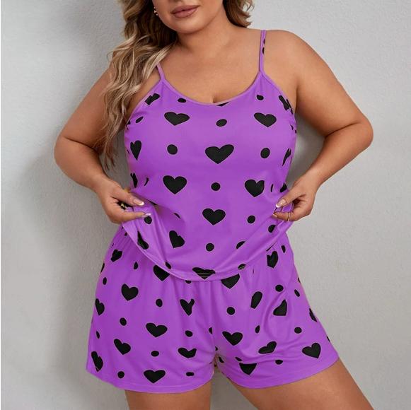 

Літня європейська та американська піжама великого розміру для жінок, жіночий домашній одяг, майка-камісоль XXL фіолетовий