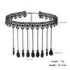 Steampunk Statement Necklace Retro Black Lace Neck Chain Tassel Clavicle Chain Lolita Choker Party Favor Gifts for Girls