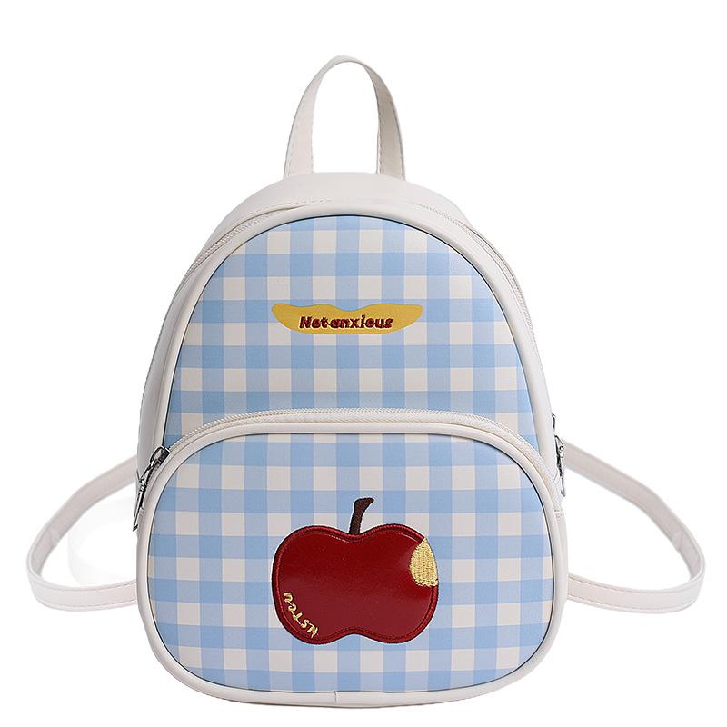 Cute Plaid Backpack Women's New Niche Design Travel Bag College Style School Bag Tide