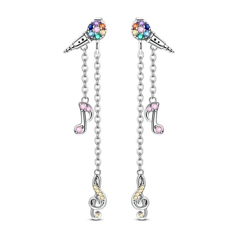 Charms de Música de Cobre Contas Nota Musical Piano Guitarra Fone de Ouvido Brincos Pingentes Encaixe Pulseira Diy Joias Finas Presente