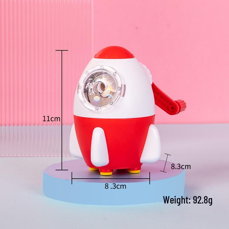 Adjustable Three-Speed Multi-Functional Hand-Crank Pencil Sharpener with Automatic Lead Feed