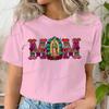Mexican Mom Shirt Mothers Day Gift Short Sleeve Tshirt Mom Flower Leopard Print Tshirts Gift for Mama Vintage Retro Clothes