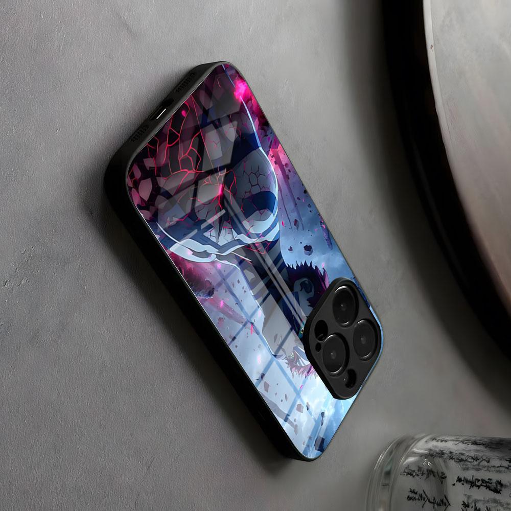 Akaza Demon Slayer Anime Creative Method Phone Case Glass For IPhone17 Air 16 15 17 14 Pro Max 13 12 11 X XS XR Plus For Samsung
